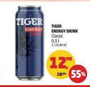 Penny Market Tiger energy drink nabídka