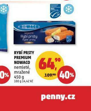 Penny Market Nowaco rybí prsty premium nabídka
