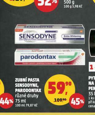 Penny Market Sensodyne zubní pasta nabídka