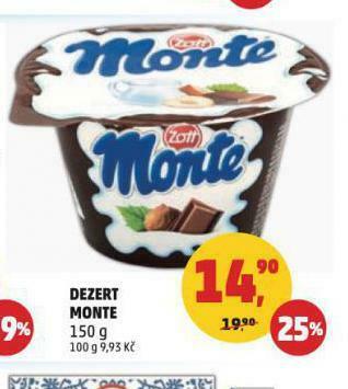 Penny Market Dezert monte nabídka