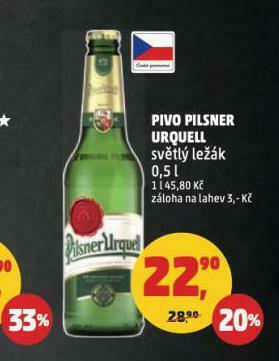 Penny Market Pivo pilsner urquell nabídka