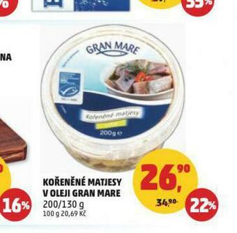 Penny Market Kořeněné matjesy v oleji gran mare nabídka