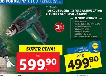 Lidl Horkovzdušná pistole a likvidátor plevele nabídka