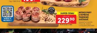 Lidl Medailonky v vepřové panenské svíčkové nabídka