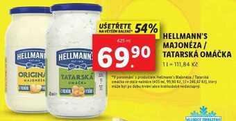 Lidl Hellmann's majonéza/tatarská omáčka, 625 ml nabídka