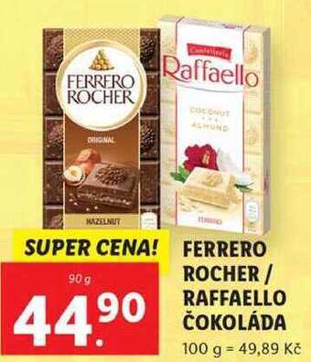 Lidl Ferrero rocher/raffaello čokoláda, 90 g nabídka