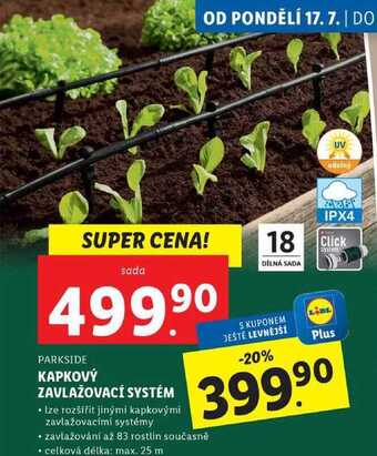 Lidl Kapkový zavlažovací systém nabídka