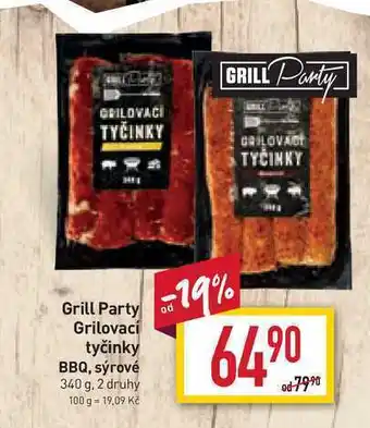 Billa Grill party grilovaci tyčinky bbq, sýrové 340 g nabídka