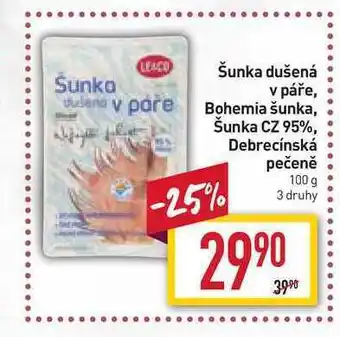 Billa Šunka dušená v páře 100g nabídka