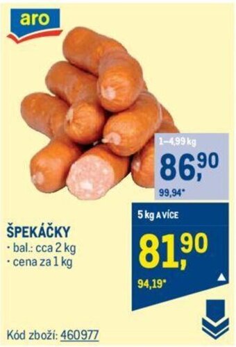 Makro ŠPEKÁČKY nabídka