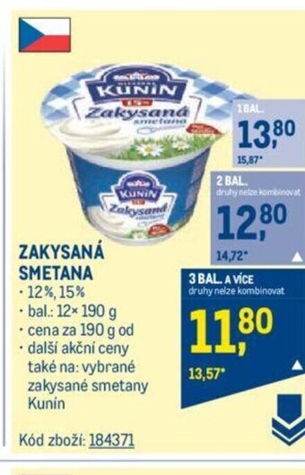 Makro ZAKYSANÁ SMETANA nabídka