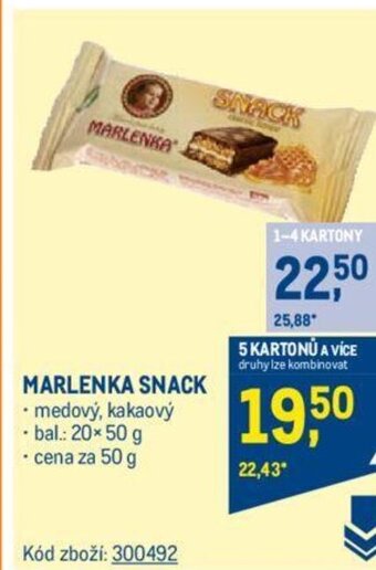 Makro MARLENKA SNACK nabídka