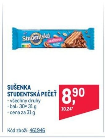 Makro SUŠENKA STUDENTSKÁ PEČEŤ nabídka