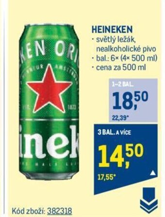 Makro HEINEKEN světlý ležák, nabídka