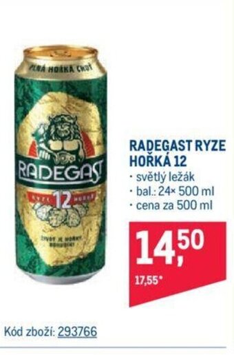 Makro RADEGAST RYZE HOŘKÁ 12 nabídka