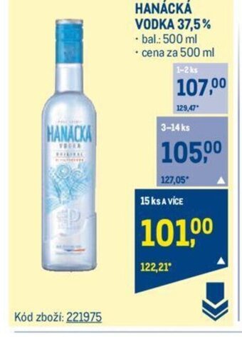 Makro HANÁCKÁ VODKA 37,5% nabídka