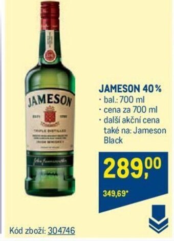 Makro JAMESON 40% nabídka