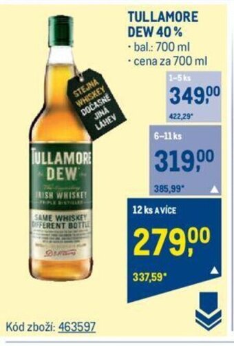 Makro TULLAMORE DEW 40% nabídka