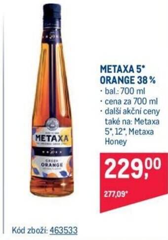 Makro METAXA 5* ORANGE 38% nabídka