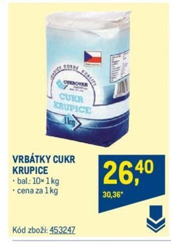 Makro VRBÁTKY CUKR KRUPICE nabídka