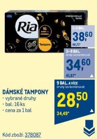 Makro DÁMSKÉ TAMPONY nabídka