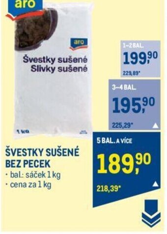 Makro ŠVESTKY SUŠENÉ BEZ PECEK nabídka