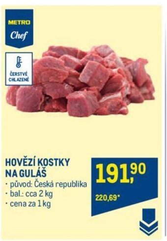 Makro HOVĚZÍ KOSTKY NA GULÁŠ nabídka
