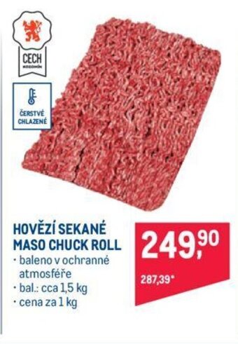 Makro HOVĚZÍ SEKANÉ MASO CHUCK ROLL nabídka