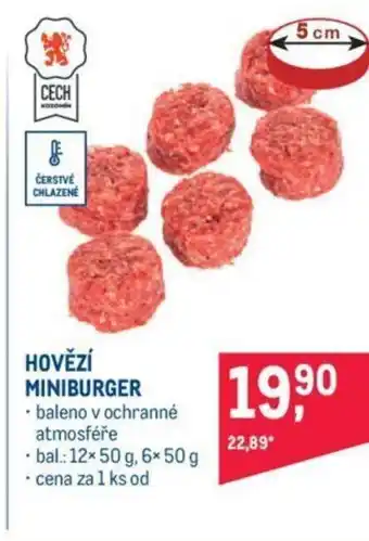 Makro HOVĚZÍ MINIBURGER nabídka