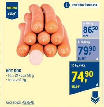 Makro HOT DOG nabídka