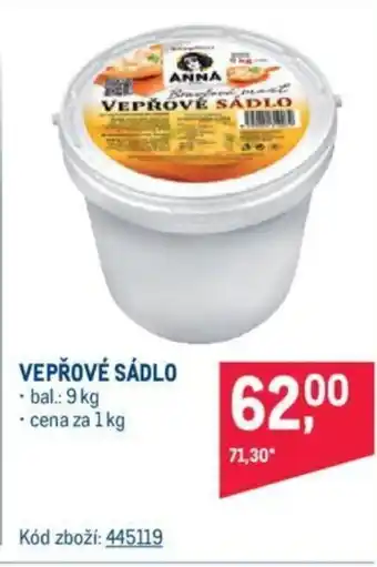 Makro VEPŘOVÉ SÁDLO nabídka