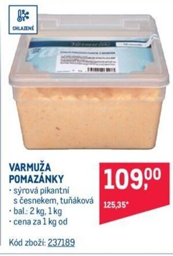 Makro VARMUŽA POMAZÁNKY nabídka