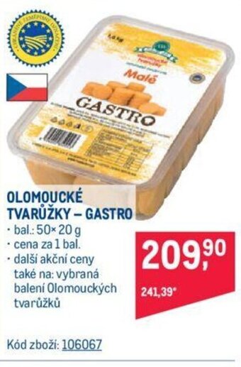 OLOMOUCKÉ TVARŮŽKY - GASTRO