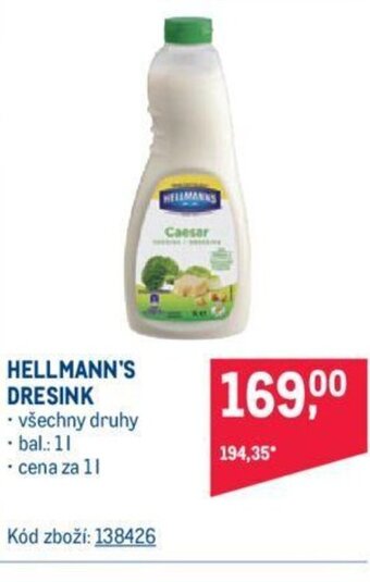 Makro HELLMANN'S DRESINK nabídka