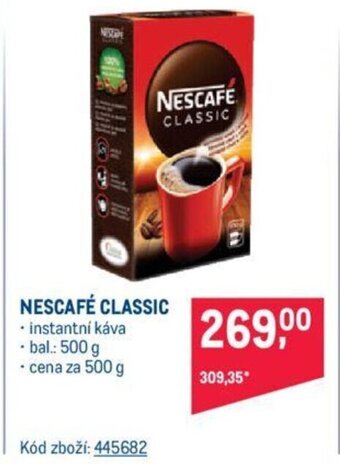 Makro NESCAFÉ CLASSIC nabídka