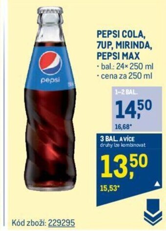 Makro PEPSI COLA, 7UP, MIRINDA, PEPSI MAX nabídka