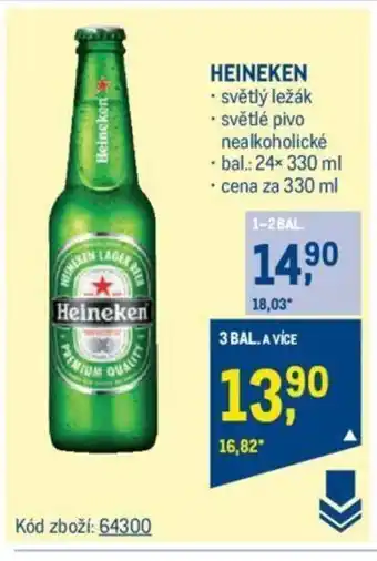Makro HEINEKEN světlý ležák nabídka