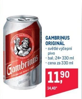 Makro GAMBRINUS ORIGINÁL nabídka