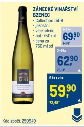 Makro ZÁMECKÉ VINAŘSTVÍ BZENEC nabídka