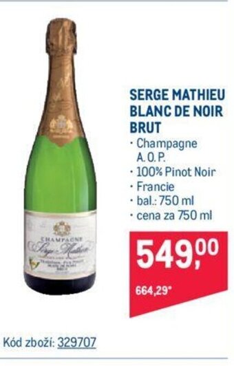 Makro SERGE MATHIEU BLANC DE NOIR BRUT nabídka