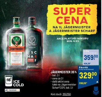 Makro JÄGERMEISTER 35% nabídka
