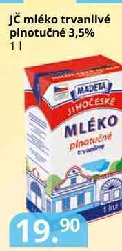 Potraviny CZ Jč mléko trvanlivé plnotučné 3,5% 1l nabídka