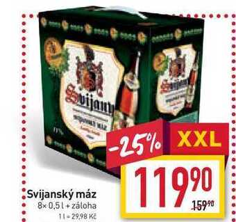 Billa Svijanský máz 8x 0,5l nabídka
