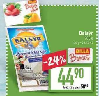 Billa Balsýr 200 g nabídka