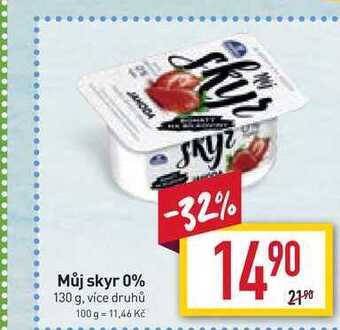 Billa Můj skyr 0% 130 g nabídka