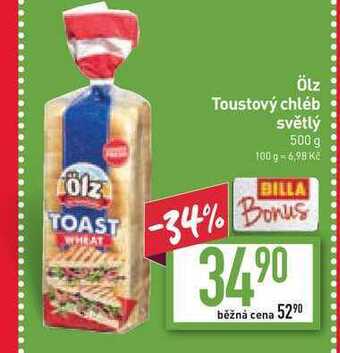 Billa Ölz toustový chléb světlý 500 g nabídka