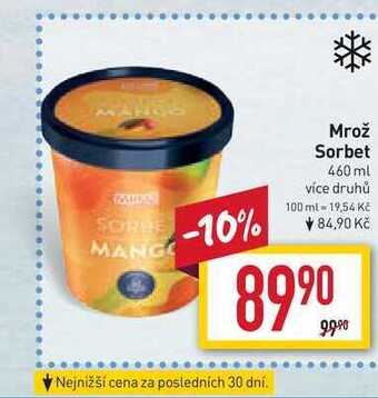 Billa Mrož sorbet 460 ml nabídka