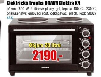 EVA Elektrická trouba ORAVA Elektra X4 nabídka