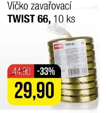 Víčko zavařovací TWIST 66, 10 ks