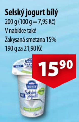 CBA Selský jogurt bílý nabídka